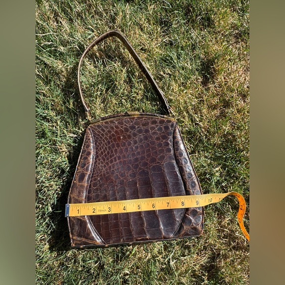 50s Vintage Crocodile Handbag - Picture 7 of 14